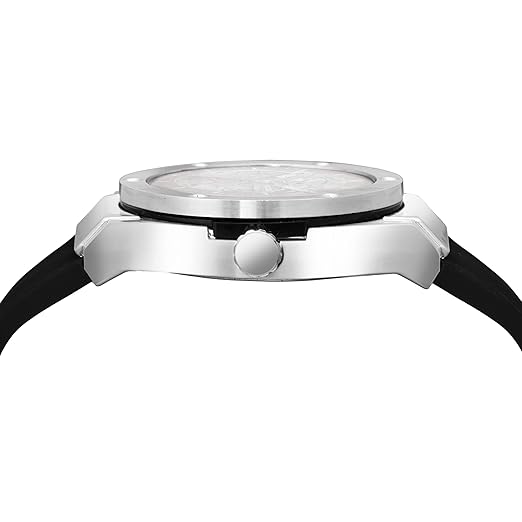 Apex Sillicone Series Wrist Watch for Men and Boys | Black Silicone Strap and Silver,Brown Round Dial Analog Watch for Men