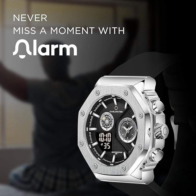 Analog-Digital Sports Watch Chronograph, Dual Time, Water-Resistant, Shock-Resistant, Back Light Display- The Perfect Watch for Men and Boys - CT7711